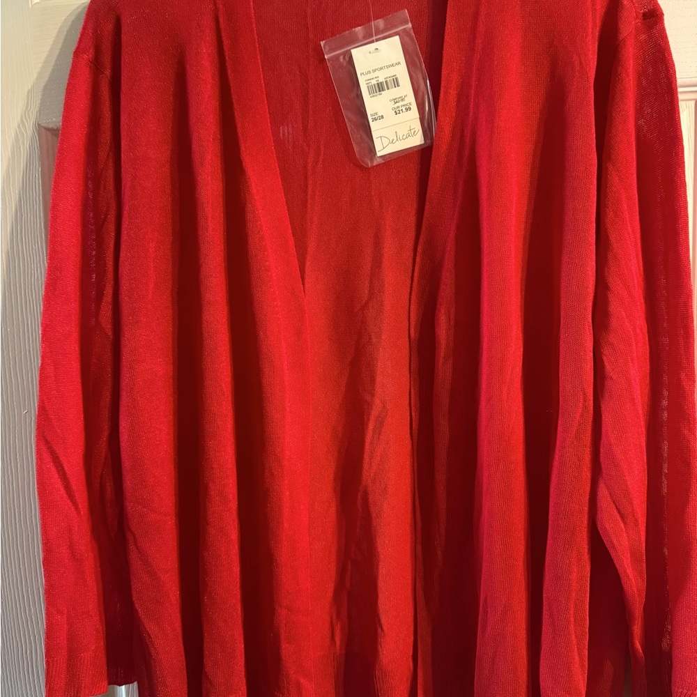 Red Cardigan Sweater